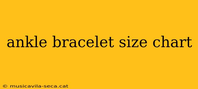 ankle bracelet size chart