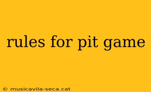 rules for pit game