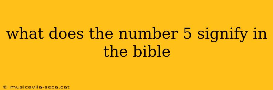 what does the number 5 signify in the bible